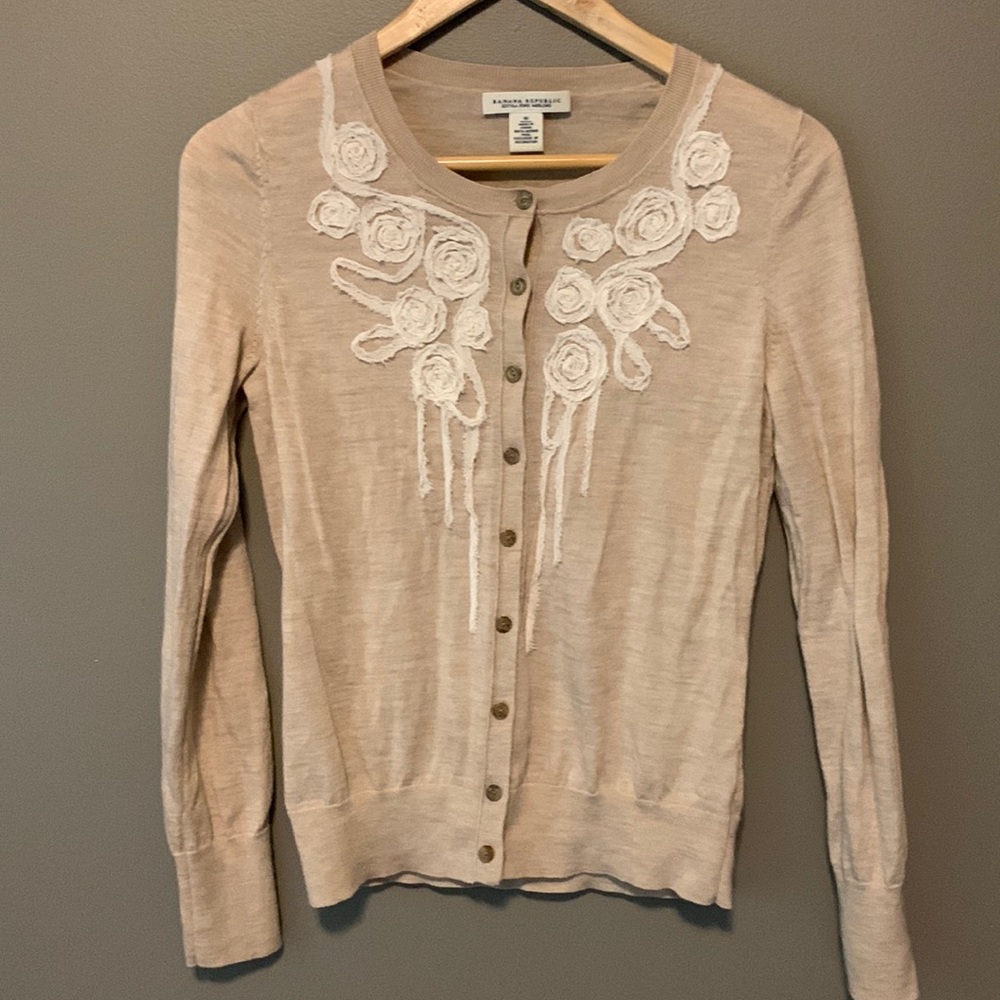 Banana Republic Merino Wool Cardigan.  Size medium